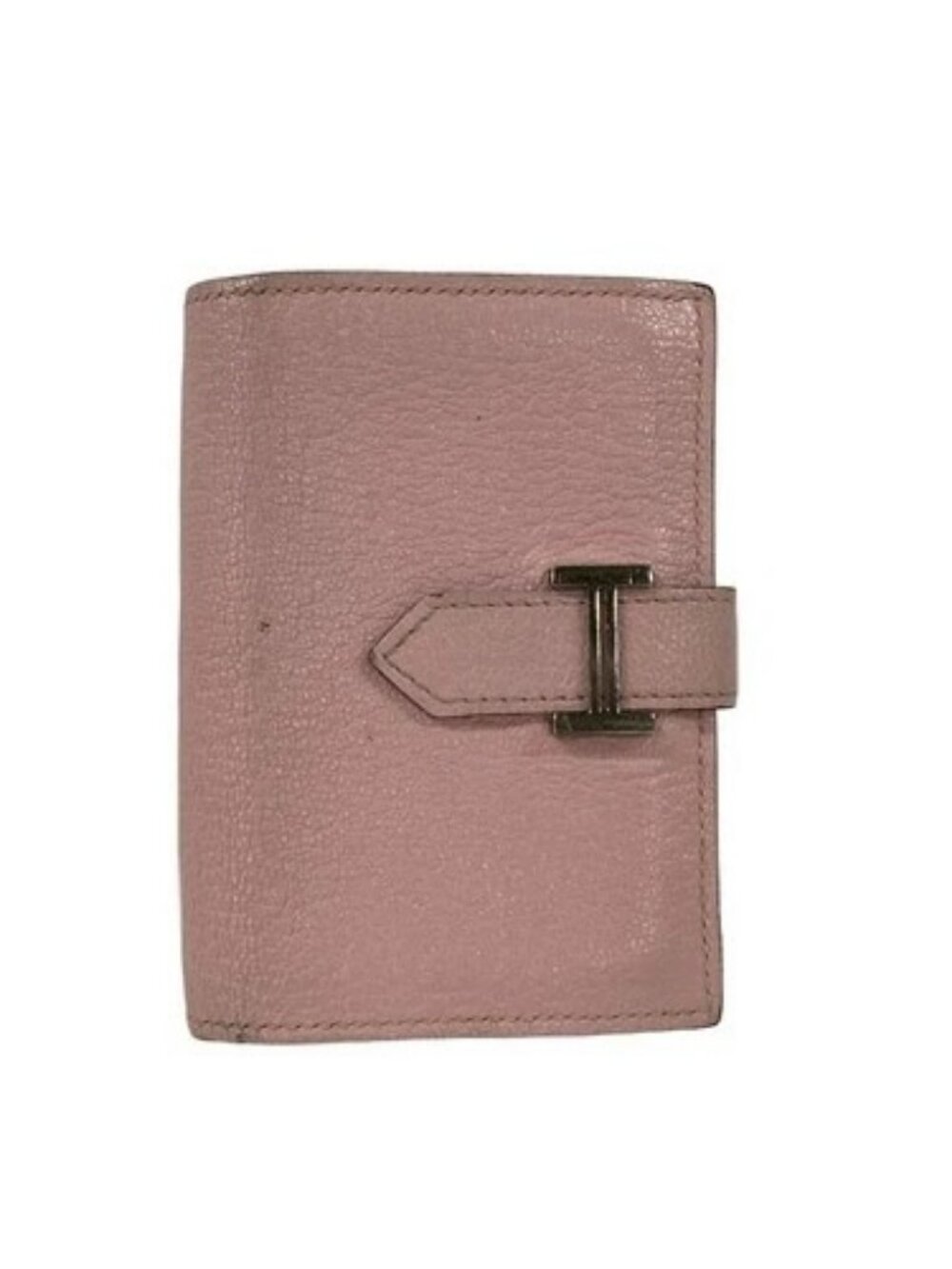 HERMES Bearn Pink Chevre T Card Case